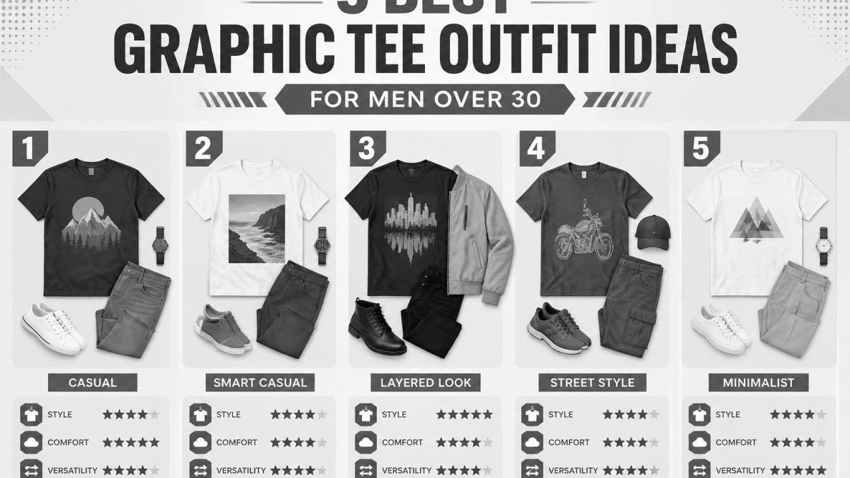 5 Best Graphic Tee Outfit Ideas for Men Over 30