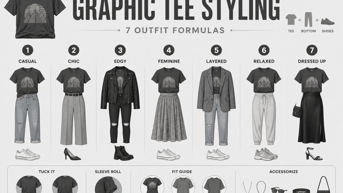 Graphic Tee Styling for Women: 7 Outfit Formulas