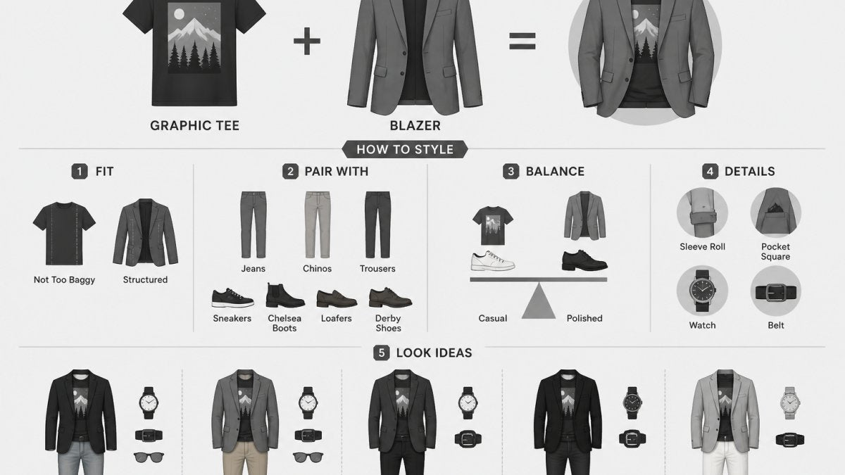 How to Style a Graphic Tee with a Blazer